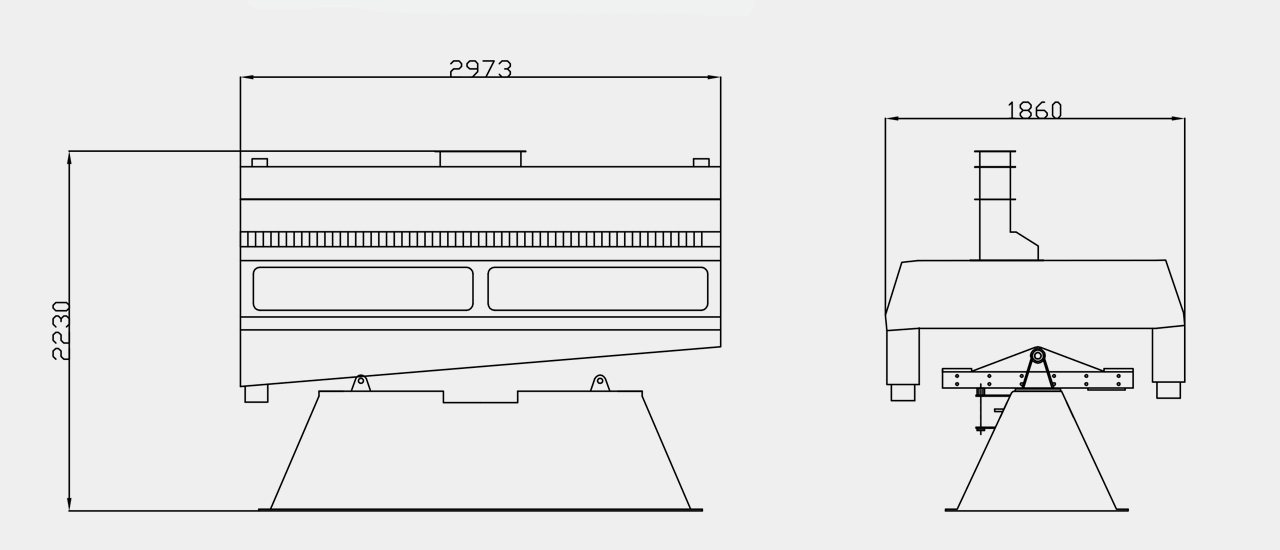 paddy separator with compartments drawing